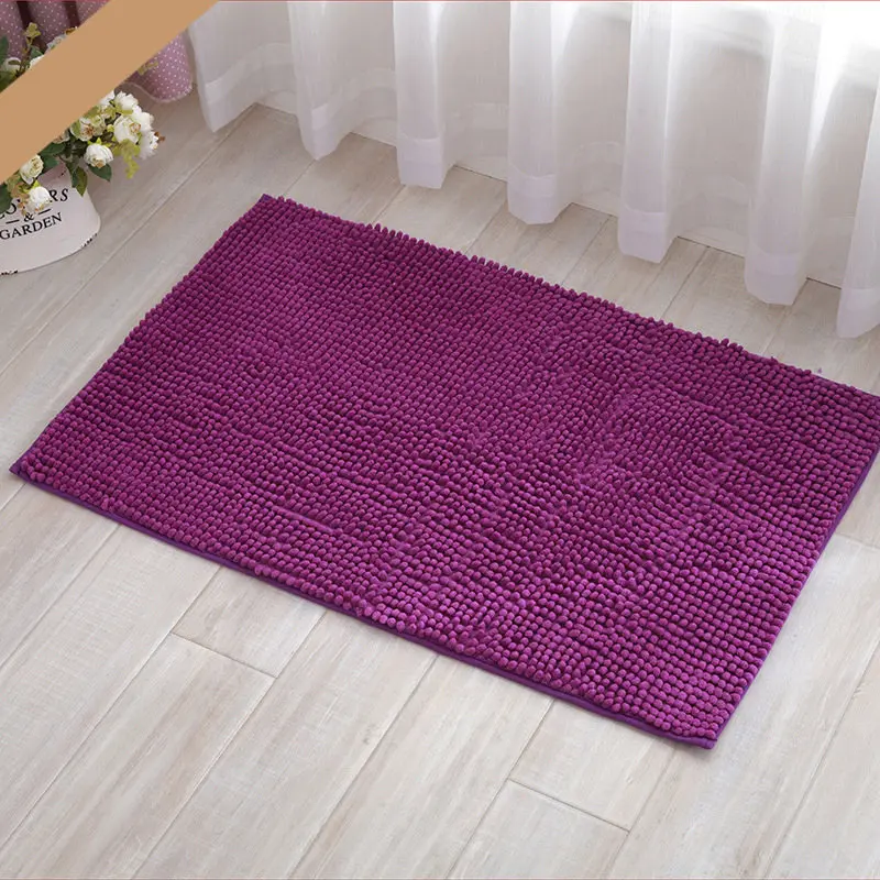 Purple Красочный Простой коврик для ванной Быстрый водопоглощающий прочный коврик для ванной комнаты кухонный коврик для спальни лестницы нескользящий коврик для ванной комнаты - Цвет: Purple