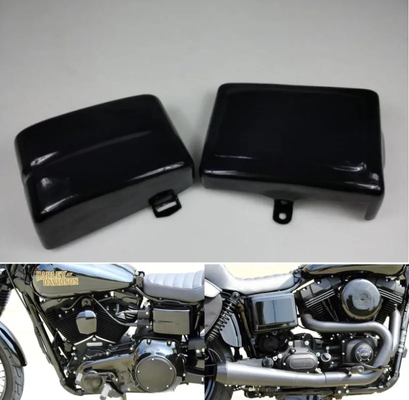 Боковые крышки аккумуляторной панели для Harley Davidson Dyna Low Rider Fat Street Bob Super Wide Glide
