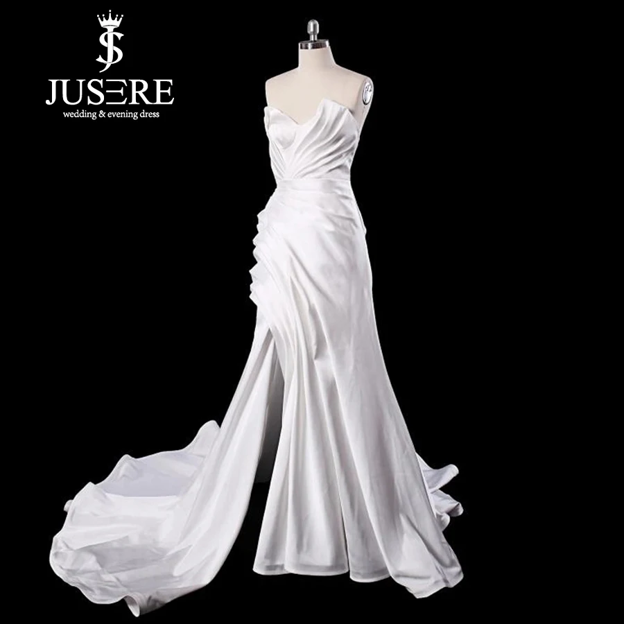 Vestido de festa Robe Soiree V воротником длинное вечернее платье с разрезом сбоку рюши