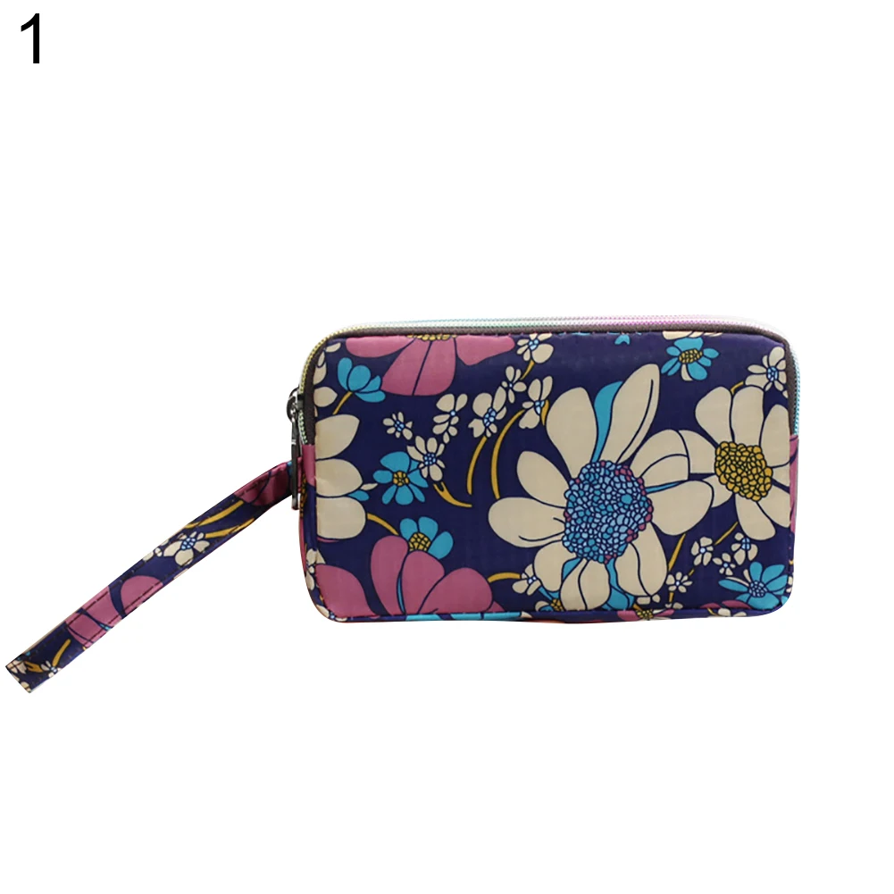 Женский холщовый кошелек на молнии с цветочным принтом|canvas wallet|print walletwallet coin purse |