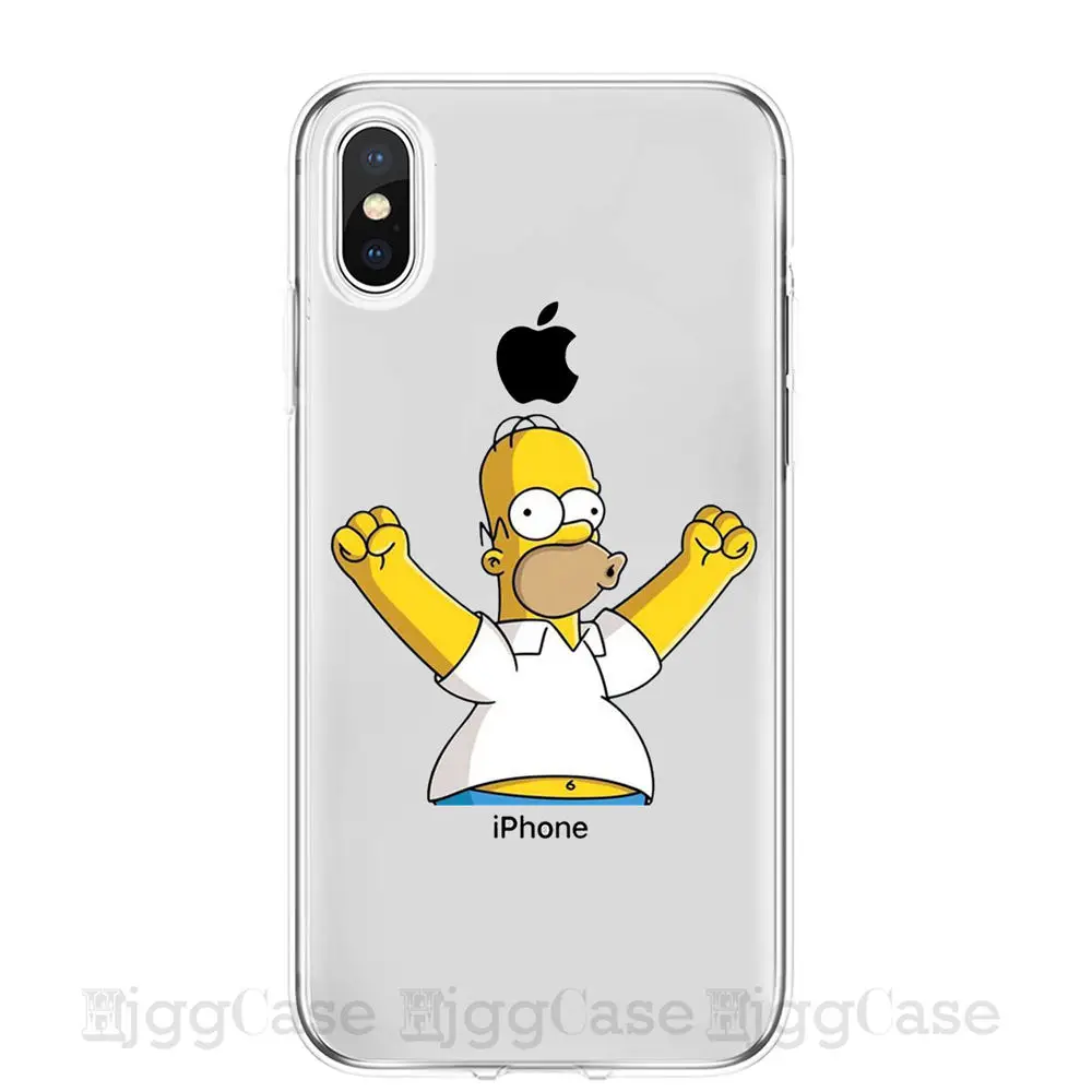 Homer J. Simpson Телефон чехол для iPhone 6 6s 7 8 PLUS X XR XS MAX Милый Забавный модный мультяшный силиконовый чехол для телефона s чехол для телефона Coque Capa Funda для iPhone 11 Pro Max чехлы - Цвет: F3803