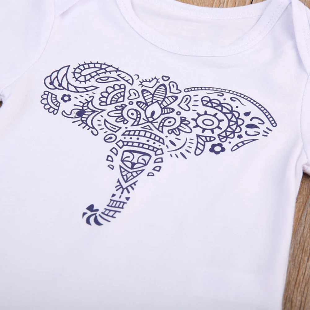 Для маленьких мальчиков девочек голова слона с длинным рукавом комбинезон штаны