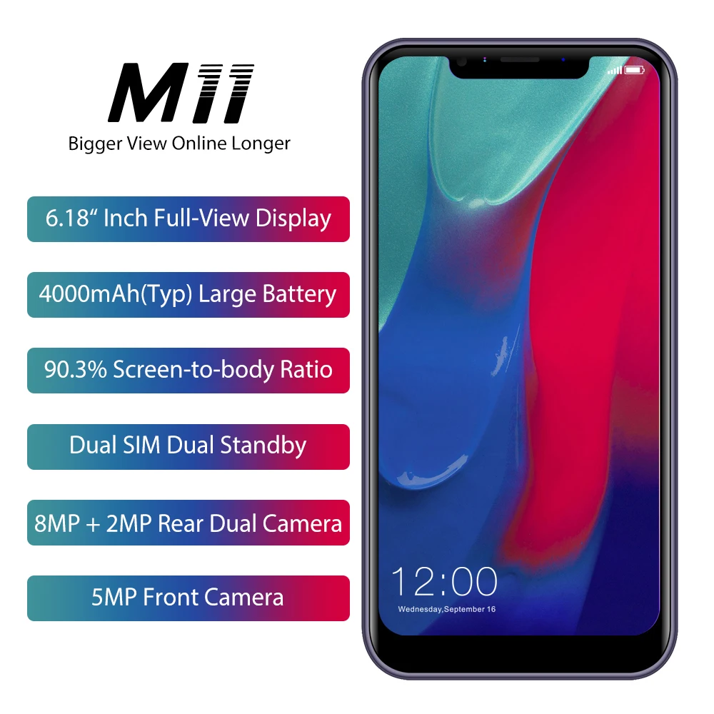 Смартфон LEAGOO M11 4G LTE 6 18 &quotэкран с зазубриной 4000 мАч смартфон на Android 8 1 MT6739