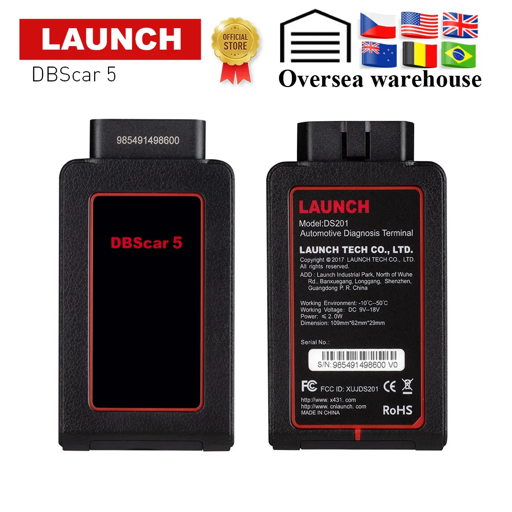 LAUNCH X431 DBScar5 разъем работает с V DBScar 5 адаптер DHL бесплатно |