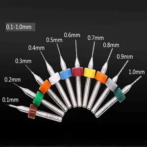 Набор твердосплавных сверл для печатной платы, 0,1-2 мм, 10 шт.