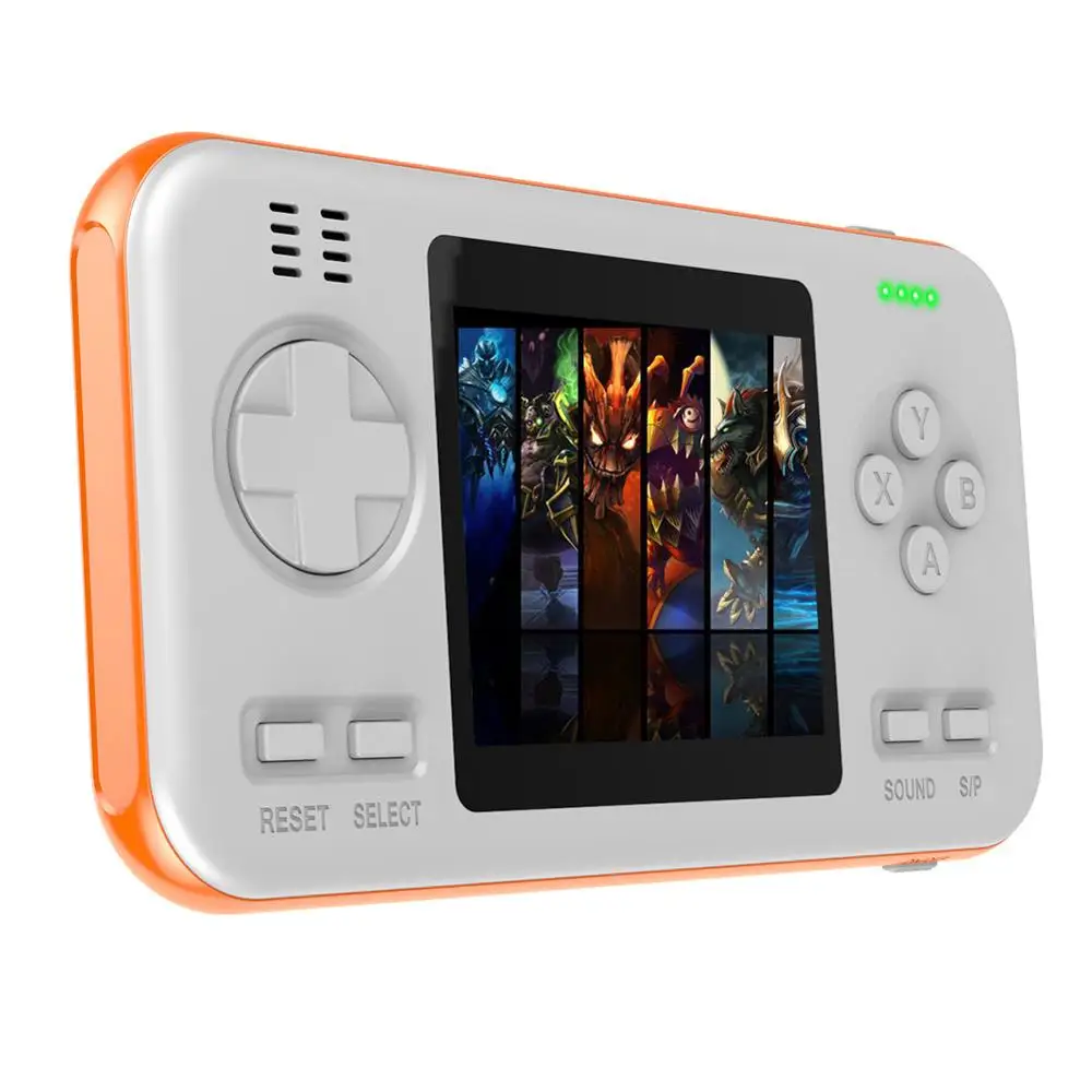 White Orange Buil-in 416, Классическая игровая машина, ручной геймпад, консоль с 8000 мАч, Дополнительный внешний аккумулятор, игровые игрушки для детей и взрослых - Цвет: White Orange