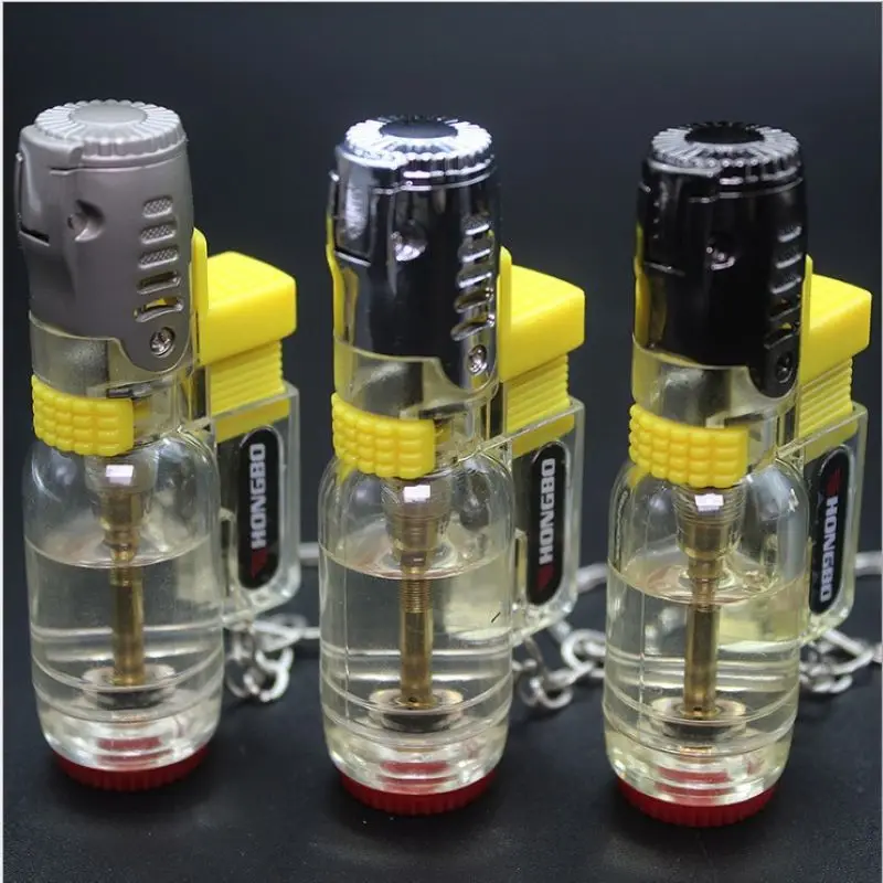 2 шт. ветрозащитная зажигалка с синим пламенем портативный мощный прозрачный