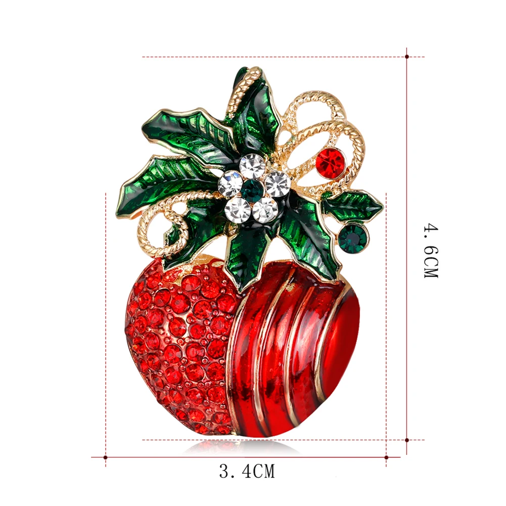 Fashion Christmas Fruit Apples Shape Brooch Pin Women Dress Bag Scarf Accessory | Украшения и аксессуары