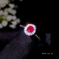 kjjeaxcmy boutique jewelry 925 silver inlaid natural ruby ladies mini ring supports detection