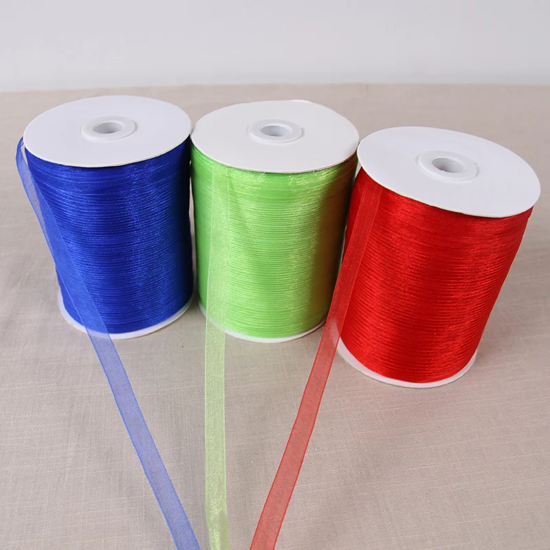 25 ярдов \ ролл 10 мм органза шифон лента для упаковки подарков лямки ленты Свадьба