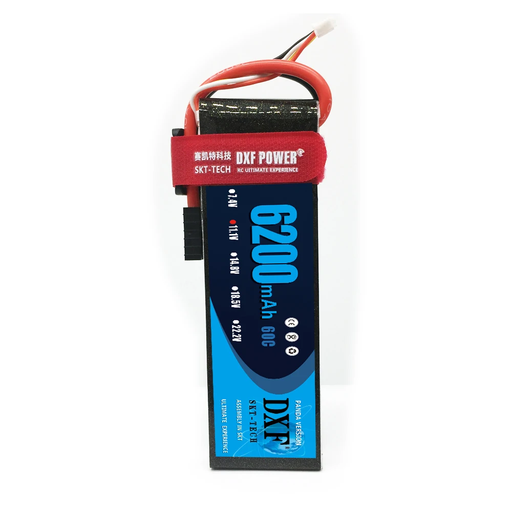 DXF Lipo батарея 3S 11 1 V 6200mAh 60C Max 120C вертолет Квадрокоптер грузовик Высокая скорость