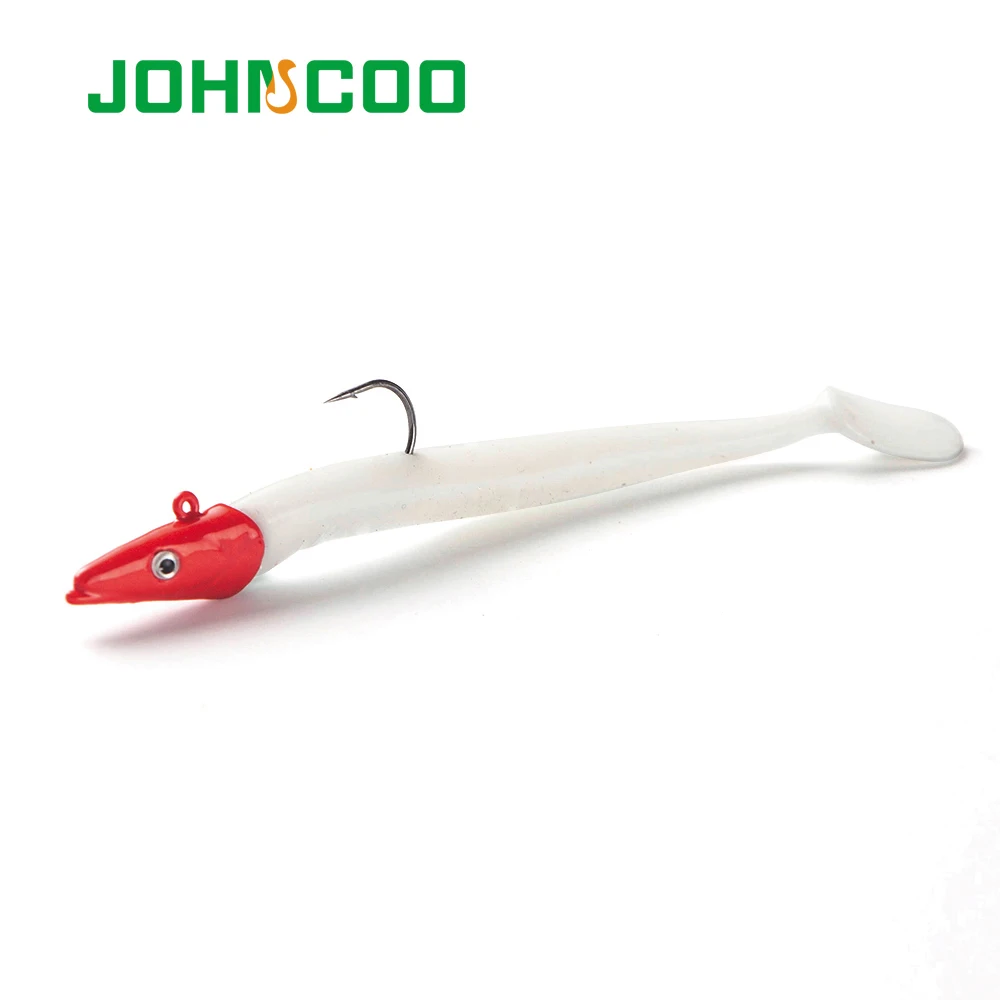 JOHNCOO джиг-головка, блесна, приманка для рыбалки, Мягкая наживка, 2 шт., 110 мм, 10 г, воблеры для ловли карпа, мягкие воблеры, силиконовые приманки, Seabass