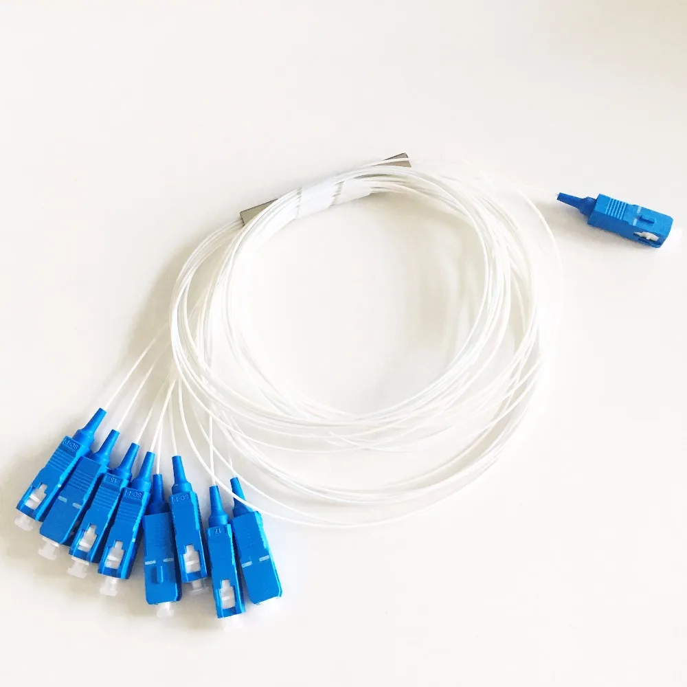10 шт. SC ПК одномодовый волоконно оптический FTTH 0 9 мм Мини ПЛК Сплиттер 1x8|Детали