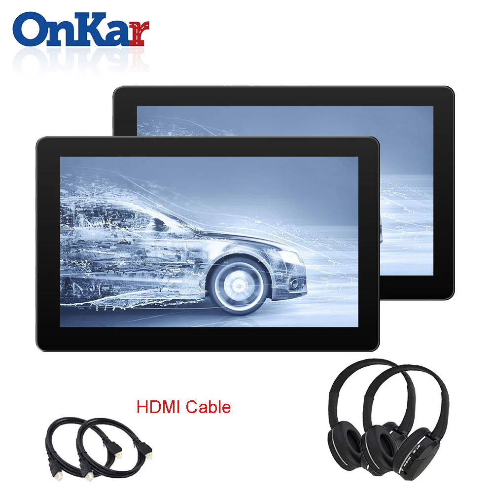 ONKAR Новинка 10,8 дюймов монитор подголовника Android ram 2 Гб rom 16 Гб Встроенный wifi fm-передатчик USB SD карта MP4/MP5/Bluetooth - Цвет: BT Headphone HDMI