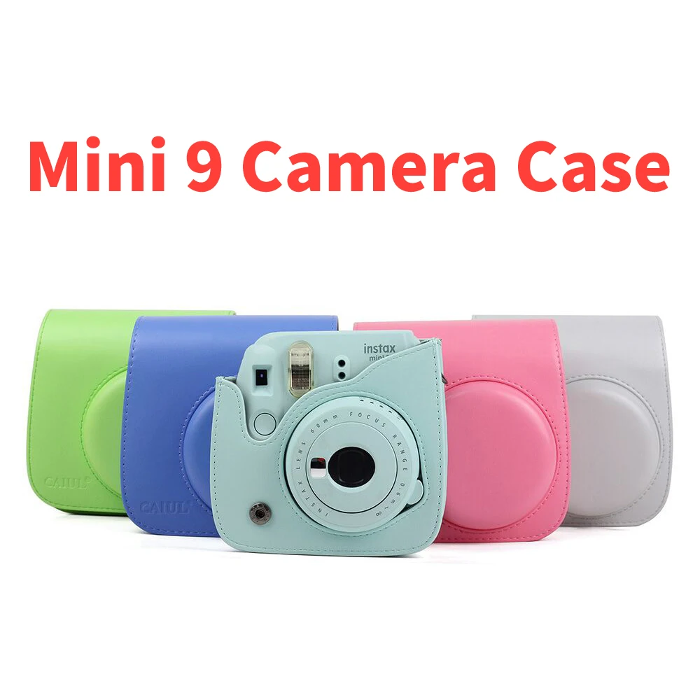 Мини-Камера Плечевой Ремень Сумки Чехол Конфеты цвета Кожи Для Fuji Fujifilm Instax Mini9 8