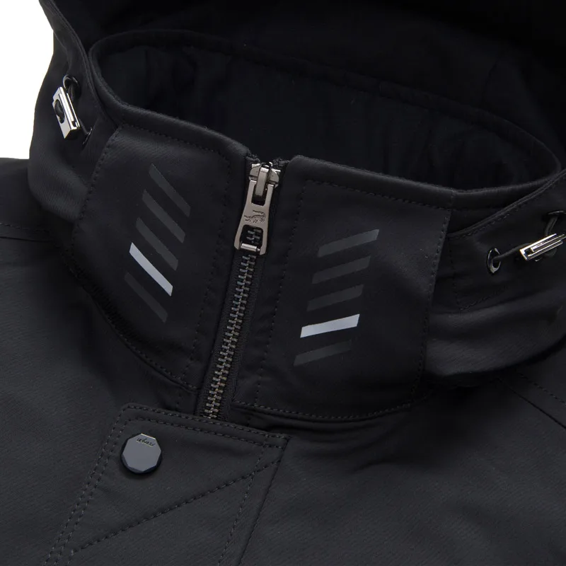 Мужская зимняя куртка на утином пуху с капюшоном съемная верхняя одежда толстый