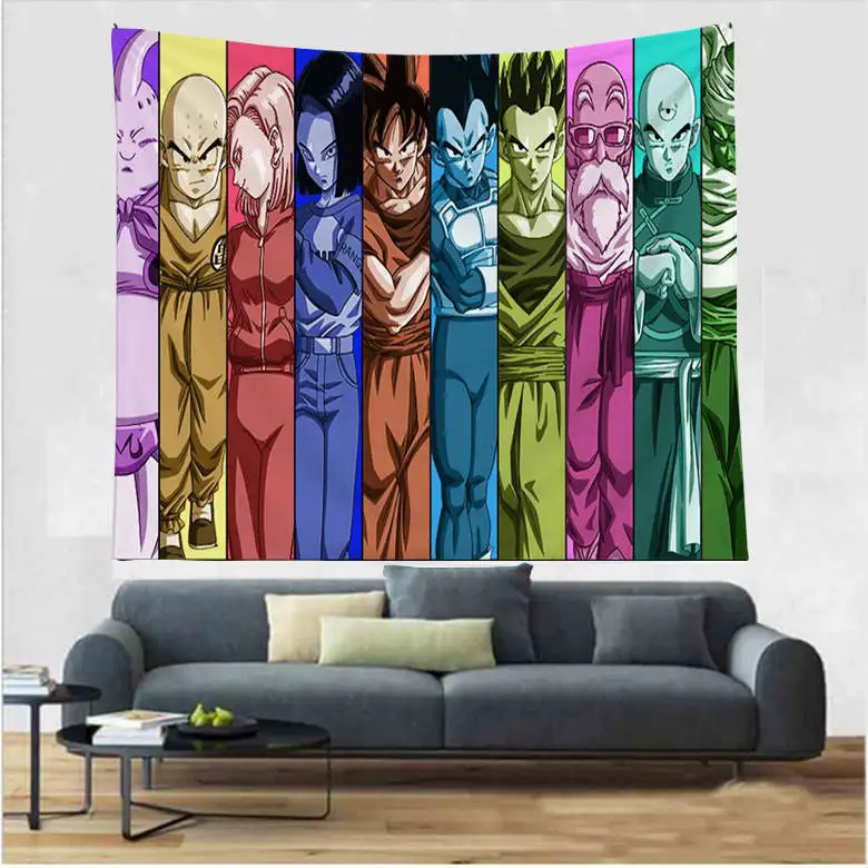 Imandale DBZ Super Heroes узор хиппи гобелены настенный утолщаются гобелены аниме Гоку узор стены книги по искусству домашний декор