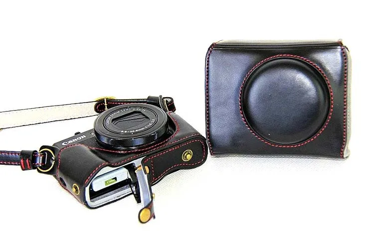 Powerwin кожаный чехол для камеры Canon Powershot G7X Mark 2 II G7X2 цифровая камера PU + ремень|Сумки