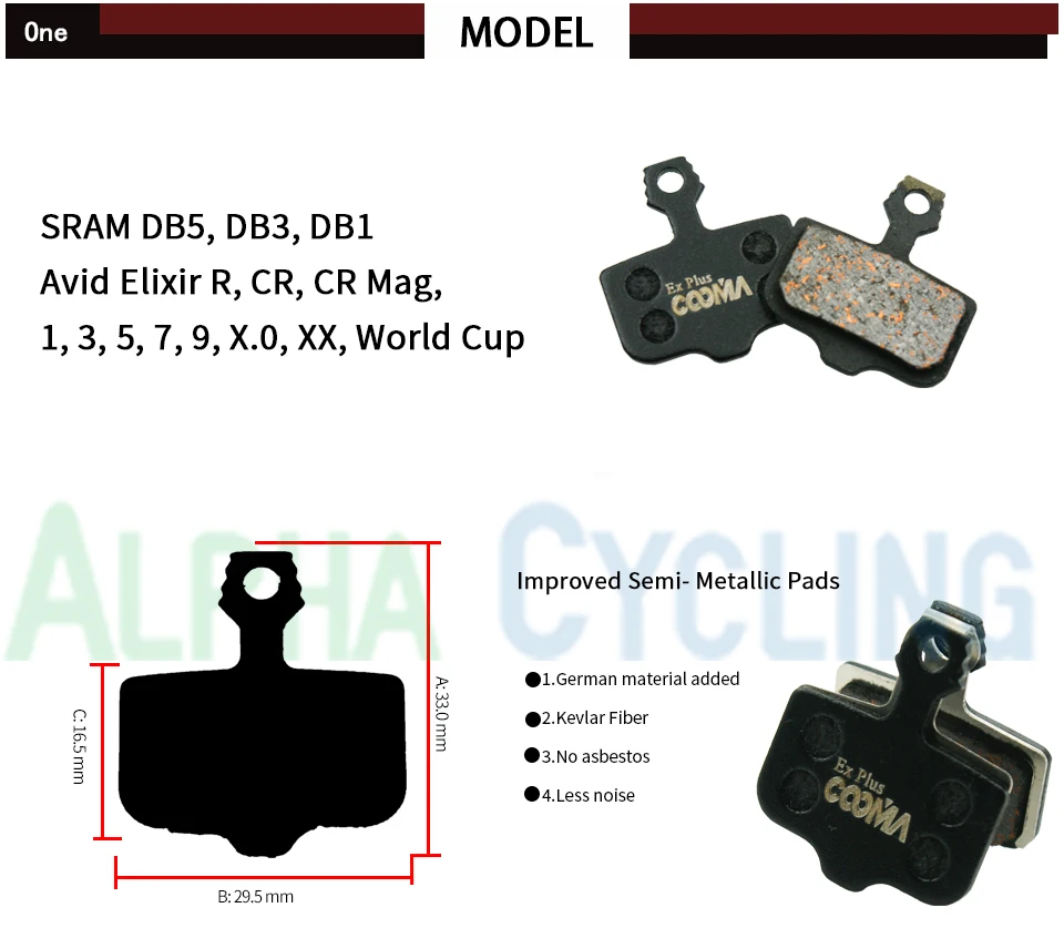 Велосипедные дисковые Тормозные колодки для SRAM DB5 DB3 DB1 Avid Elixir R CR Mag 1 3 5 7 9 X.0 XX World Cup 4
