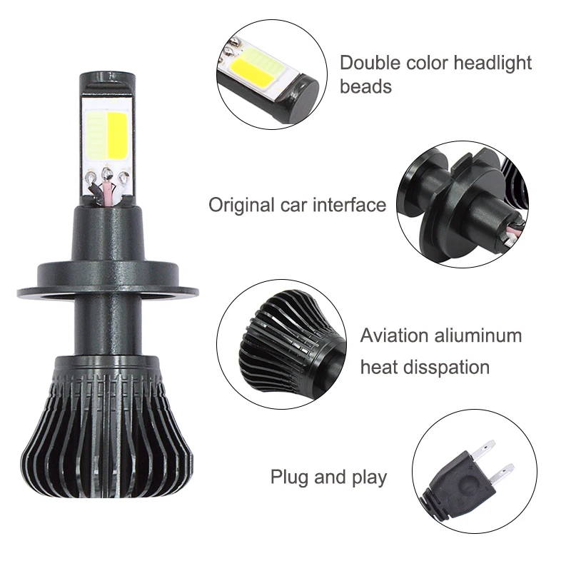 H1 led H3 H7 H11 H8 9005 9006 HB3 HB4 H27 880 881 H16 PSX24W Автомобильная противотуманная фара DRL лампа
