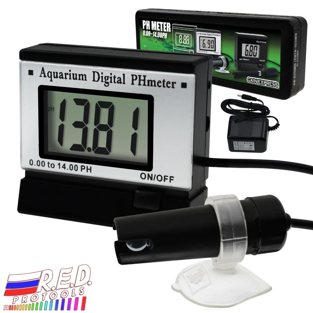 

Digital pH Monitor Meter ATC 0.00~14.00pH w/ Power Adaptor & 1.5M Long Electrode Probe, Continuous Water Quality Monitoring Kit