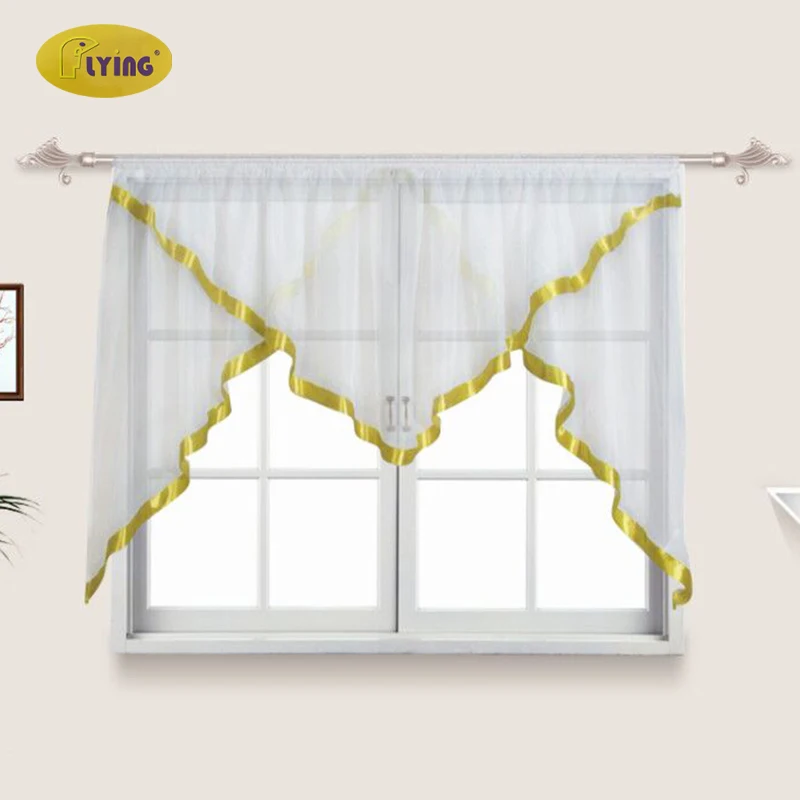 

Flying White Sheer Kitchen Tulle Curtains for home window Perspective tulle for Blinds French Curtains Drapes Drop Shipping