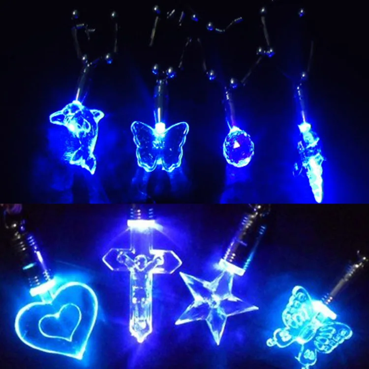 Мигающее ожерелье Необычные Ювелирные изделия светодиодный синий светильник