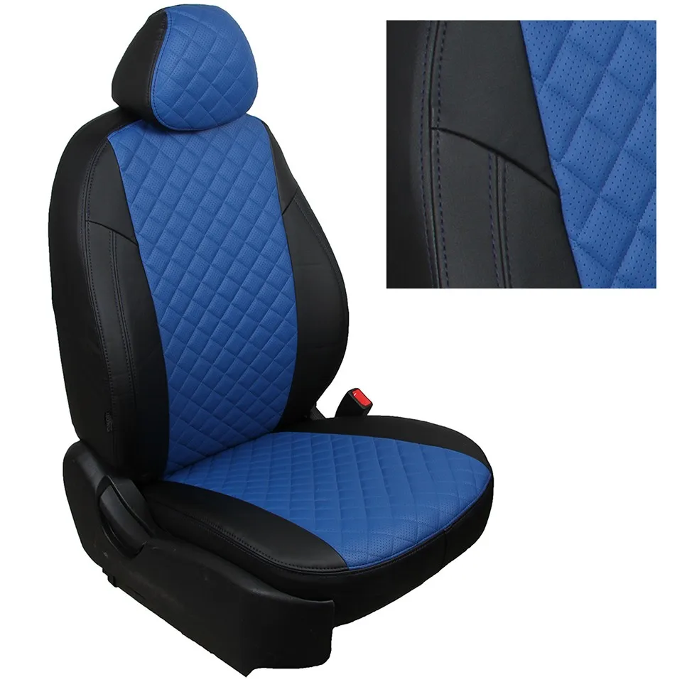 Для Datsun MiDo Комплект модельных авточехлов из экокожи Аригон РОМБ [Автопилот