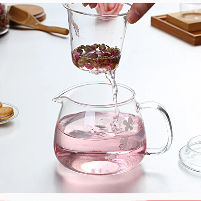 Hot Sale New Arrival 500ML Heat Resistant Hyaline Glass Teapot Coffee Tea Set Office Flower Pot With Filter Sets | Дом и сад