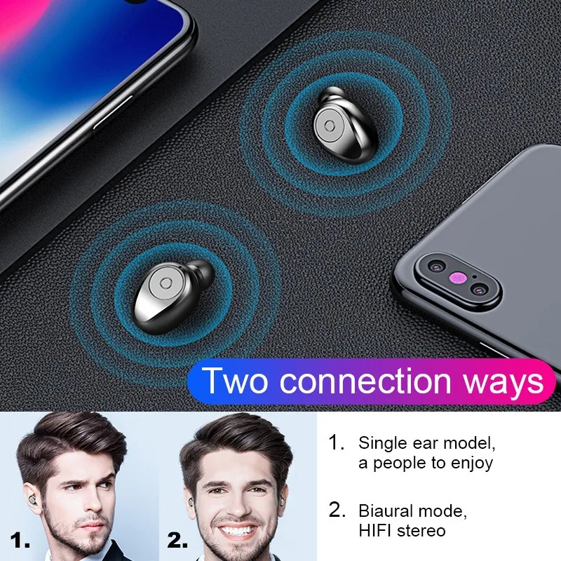 F9 True беспроводные наушники 5D стерео Bluetooth наушники мини TWS водонепроницаемые наушники с 1300 мАч power Bank наушники Pk X8 T2c