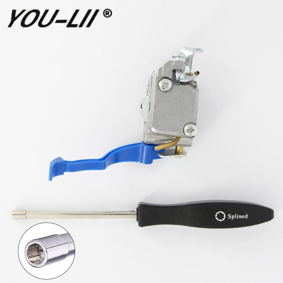 

YOULII Carburetor for Husqvarna 125B 125BX 125BVX Leaf Blower Replace Zama C1Q-W37 Compatible With Splined7 Screw Tool