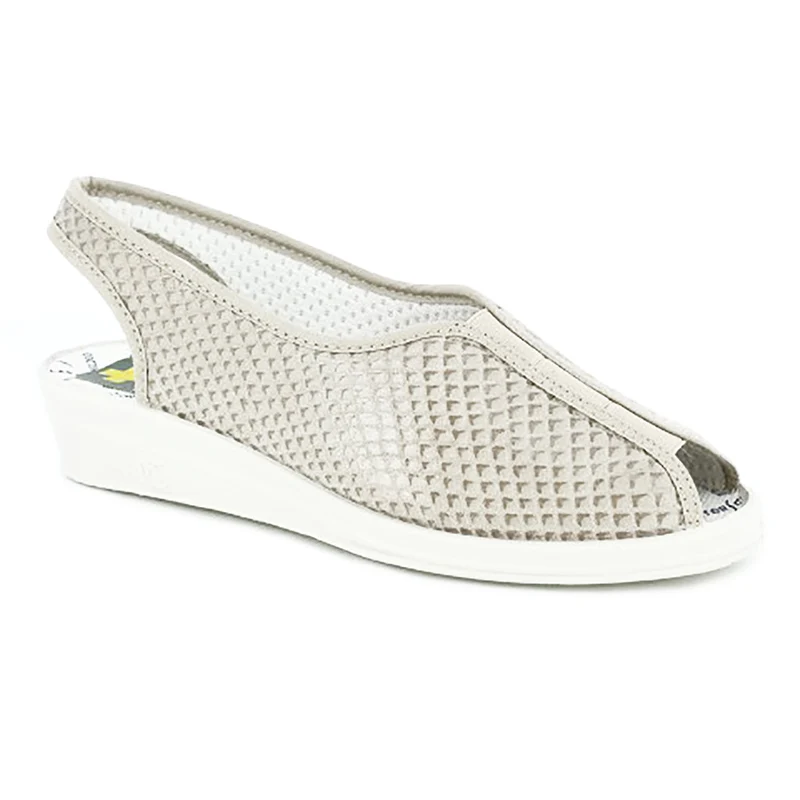 DOCTOR CUTILLAS zapatilla andar por casa en lycra цвет БЕЖЕВЫЙ con cuña antideslizante mod.9821|Тапочки| |