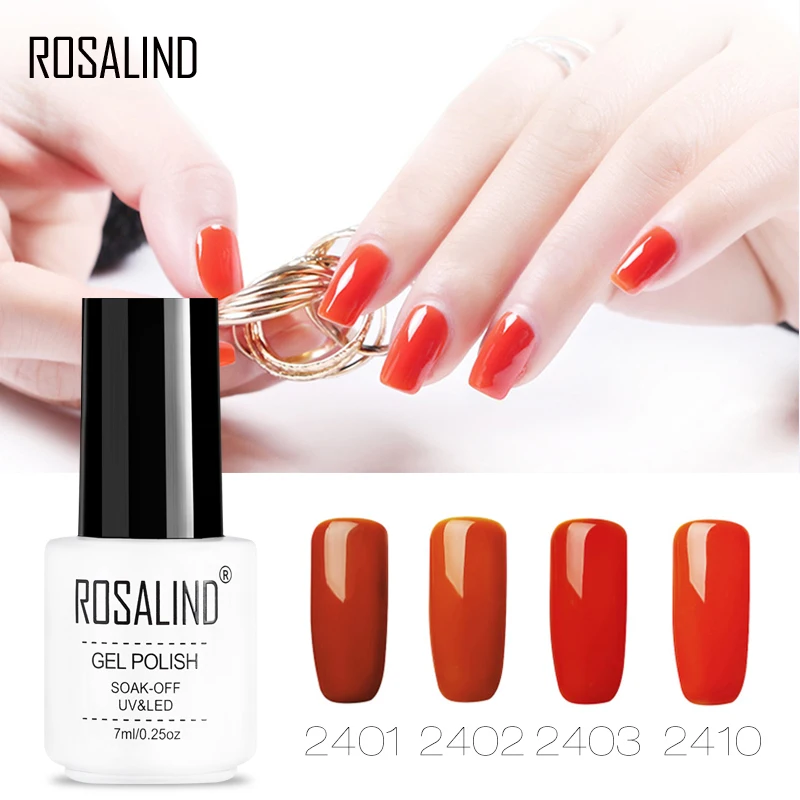 Гель Rosalind 7 мл Горячая модная серия Гель-лак для ногтей акриловый почти без запаха