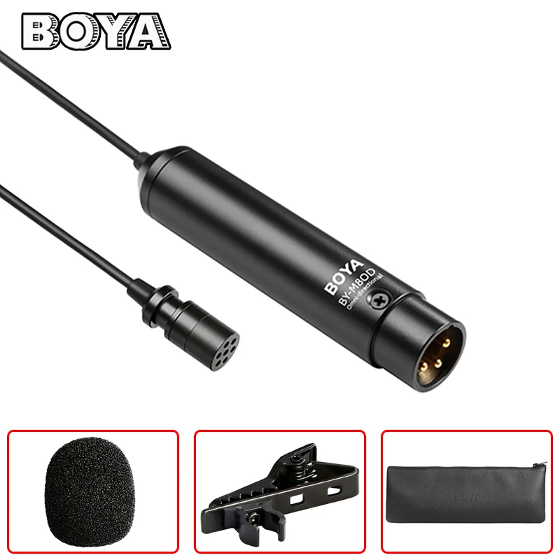 BOYA BY-M8OD Профессиональный Clip-On Конденсаторный Микрофон для Sony Panasonic Pentax