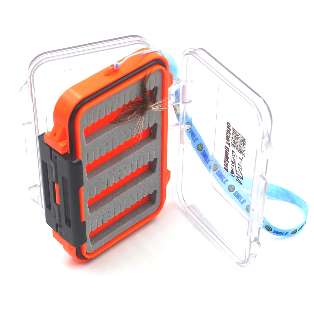 MNFT 2 шт. водонепроницаемая двухсторонняя Fly Nymph коробка Премиум пластик Fishing Box с