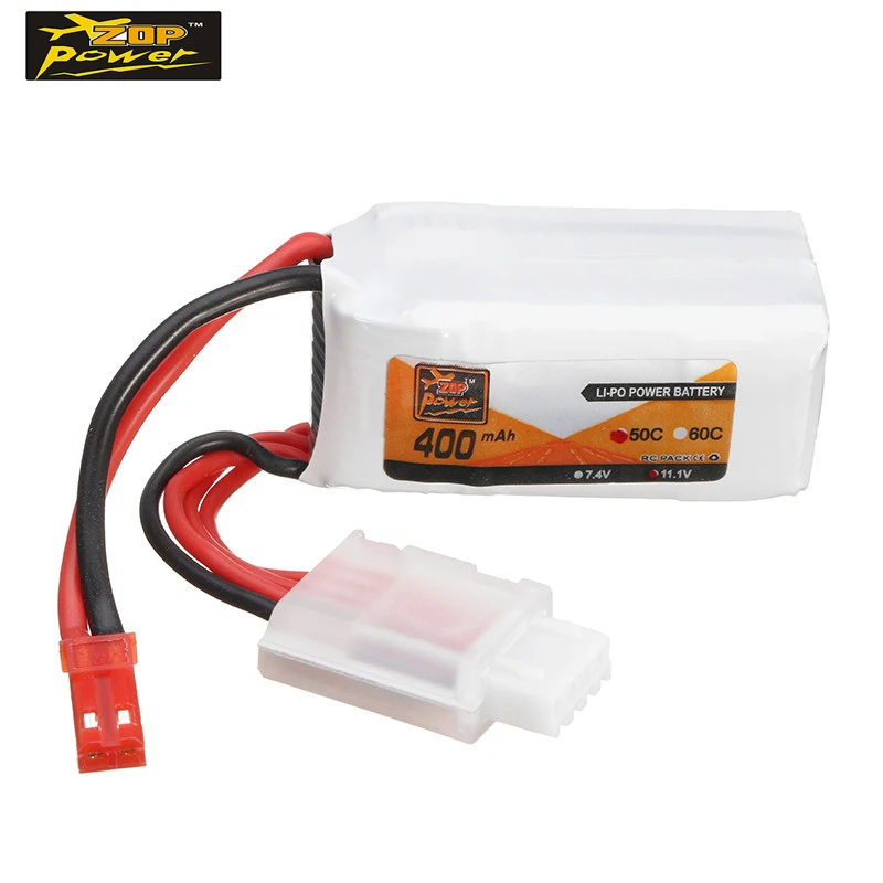 ZOP Мощность 11 1 V 400 mAh 3 S 50C перезаряжаемый lipo аккумулятор JST разъем для модели RC
