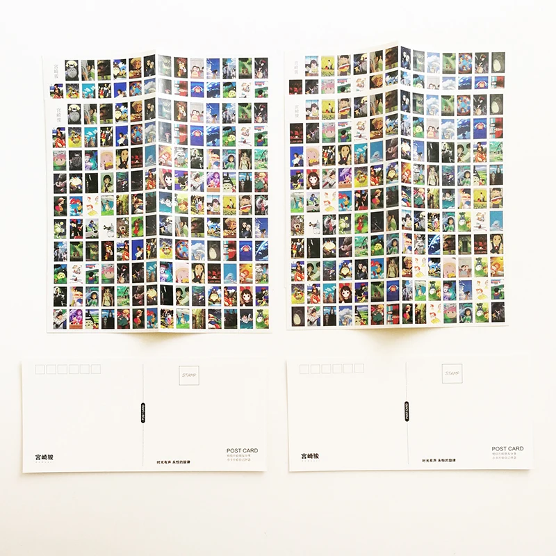 30 листов/комплект мультфильм Хаяо Миядзаки открытка s с 560 стикерами японская