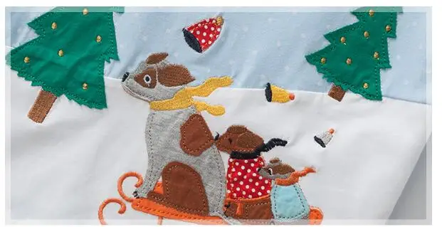 Little maven/брендовая одежда для маленьких девочек; новогодние майки; Новое поступление; осенние топы для девочек; хлопковая Футболка с принтом «Снег»; 51098
