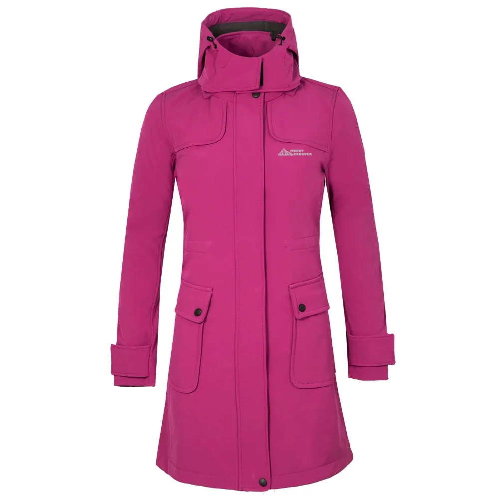 Женское длинное флисовое пальто Mount Conquer куртки для пеших прогулок верхняя