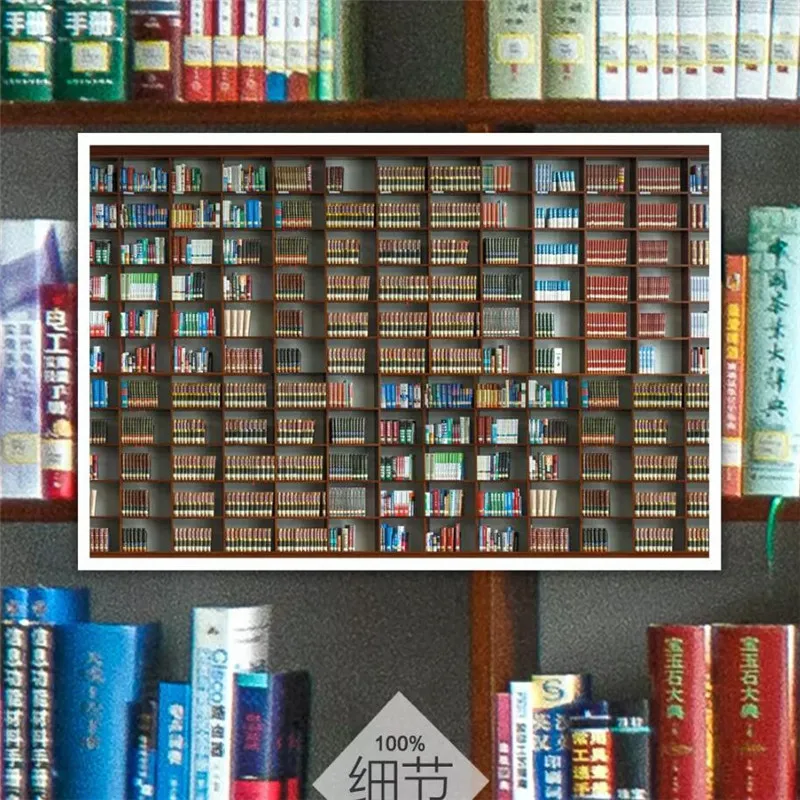 3d книжная полка книжный шкаф фон настенная профессиональная продукция фотообои