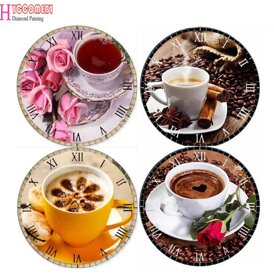 Рукоделие 3D Diy Алмазная картина кофейная чашка крестиком ремесло полная круглая