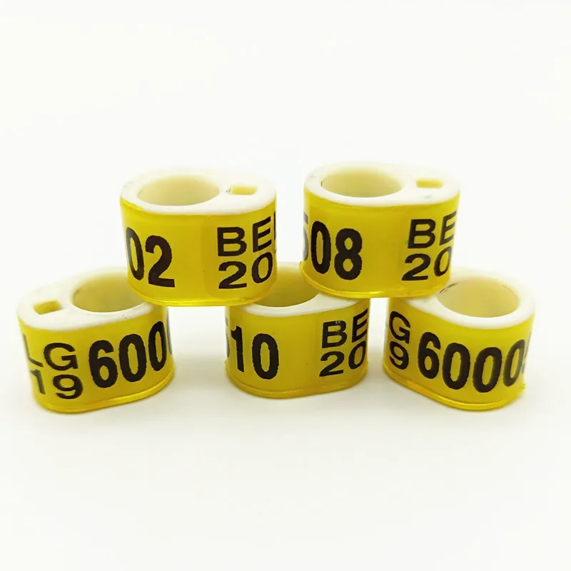 

200pcs/set 7.4mm plastic with plastic core Belgium rings pigeon bands