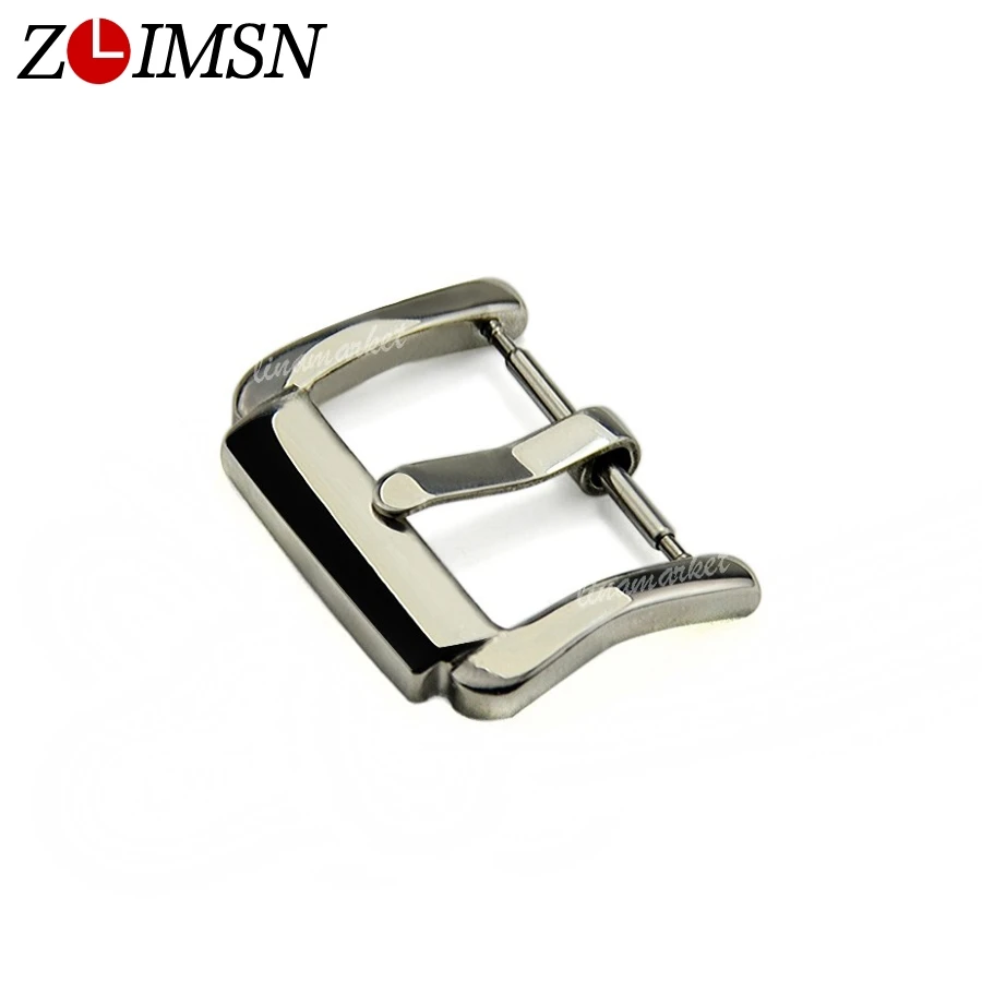 

ZLIMSN Free Shipping 500pcs Watch Buckle 16 18 20 22mm Silver Polished Solid Stainless Steel Watch Band Belt Buckle Clasp