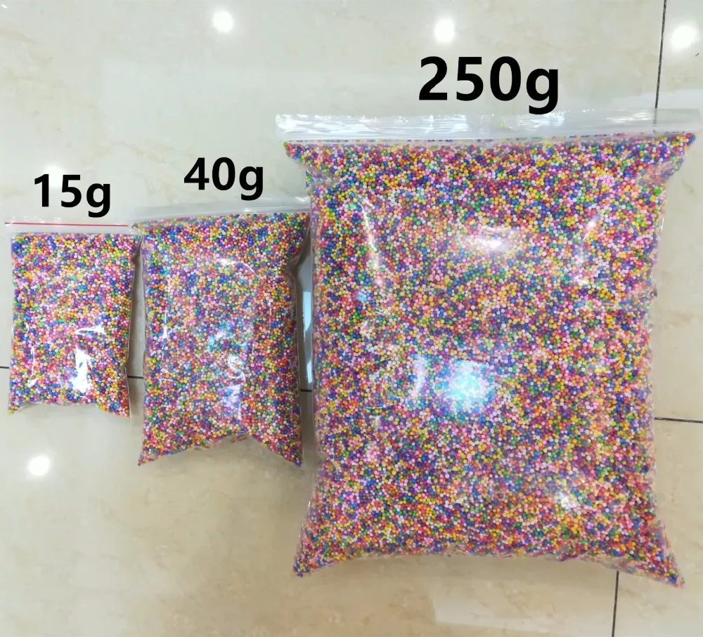 250 г/пакет DIY Снежная грязь частицы аксессуары слайм пенные бусины маленькие