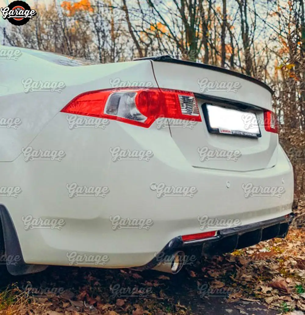 Чехол для диффузора для Honda Accord 8 2008-2012 заднего бампера АБС пластик две трубы Накладка обвес набор аксессуаров Тюнинг автомобиля Стайлинг
