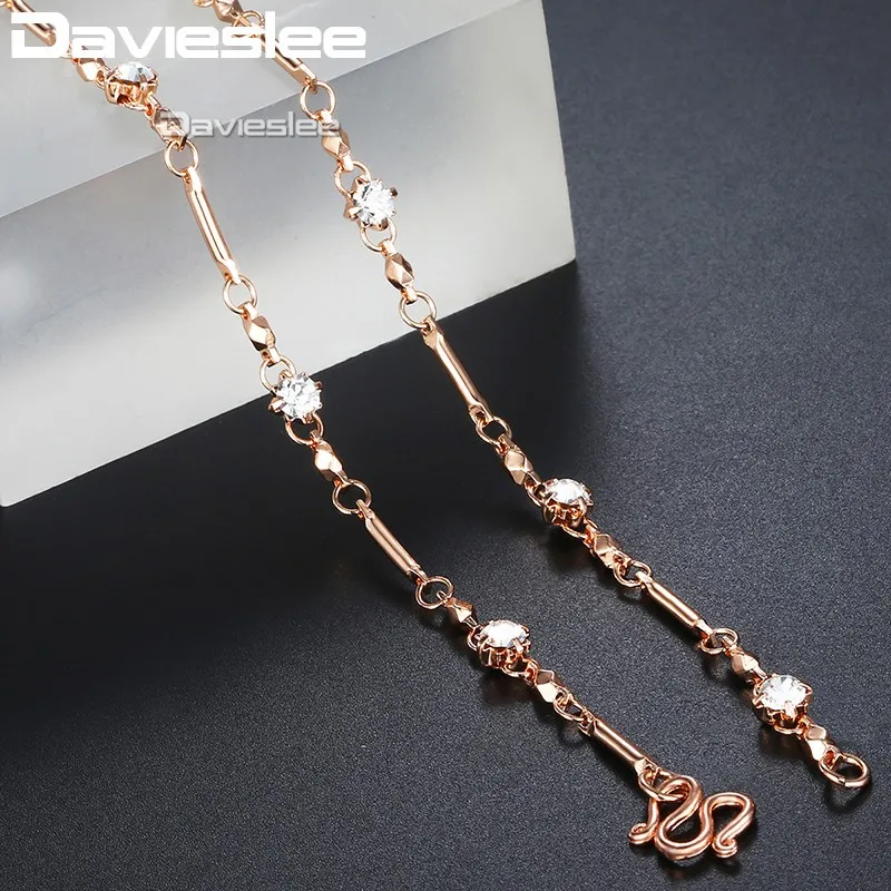 Женское ожерелье с подвеской в виде листьев 2/5 мм цепочка покрытием из розового