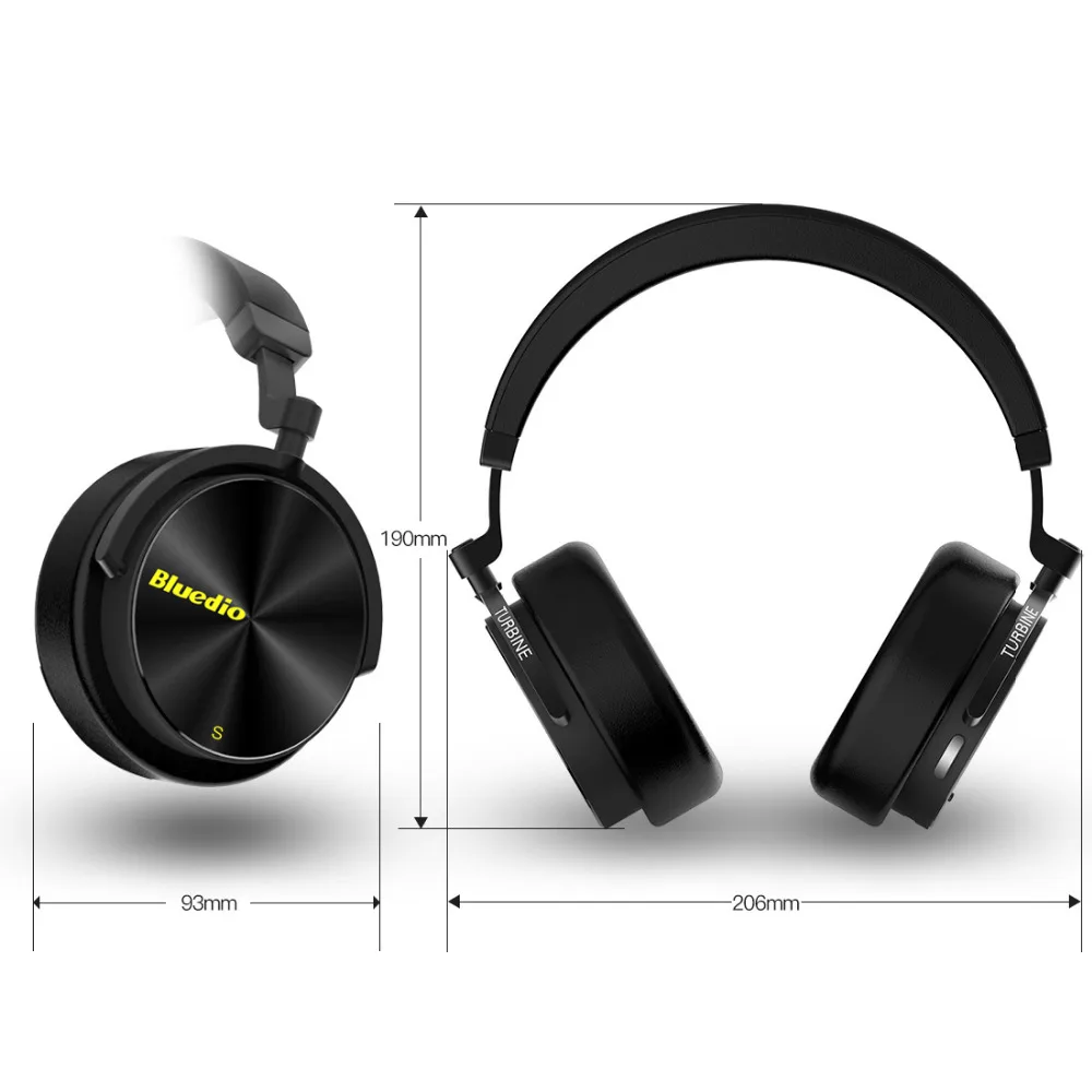 Bluedio T5S Active Шум отмена Беспроводной Bluetooth наушники Портативный гарнитура с