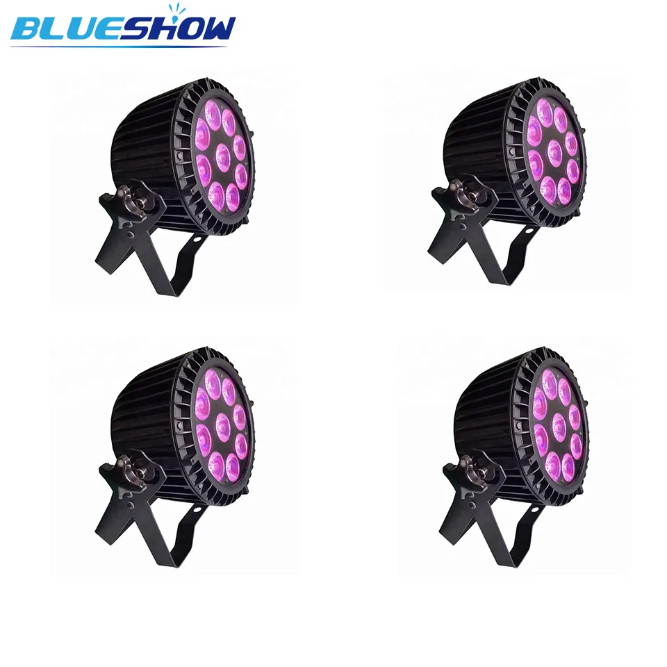 Нет налога по воздуху 4 шт./лот водонепроницаемый светодиодный par свет 9x9 Вт rgb 3в1