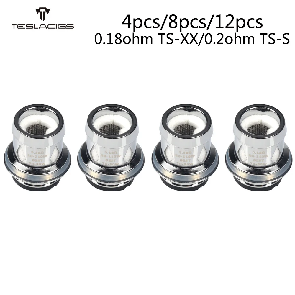 4 шт./8 шт./12 шт. Teslacigs катушка головка 0.18ом TS XX 0.2ом S Vape электронная сигарета