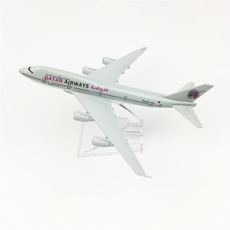 16 см 1:400 Модель самолета Qatar Airlines Boeing 747 металлическая литая авиационная модель QA